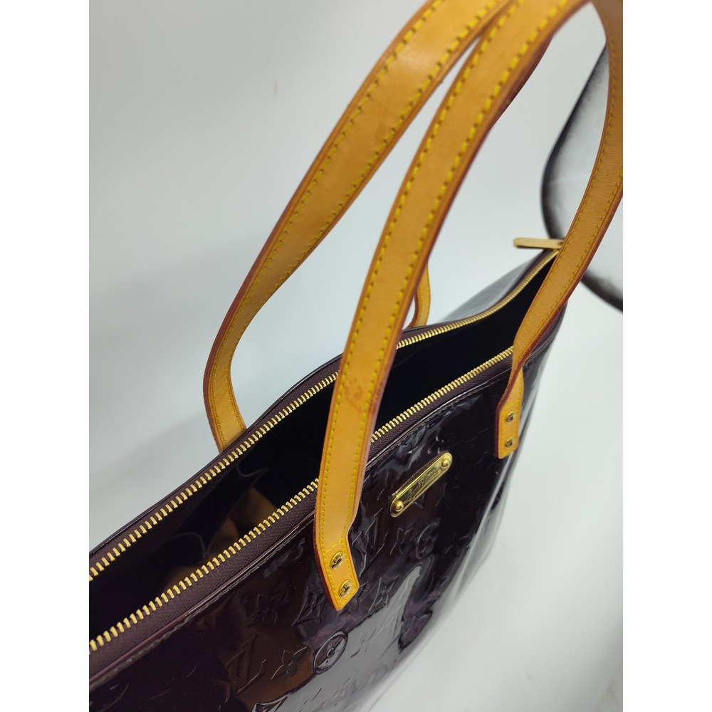 Louis Vuitton Monogram Vernis Bellevue GM Patent Tote Bag Amarante Handbag - Picture 11 of 16